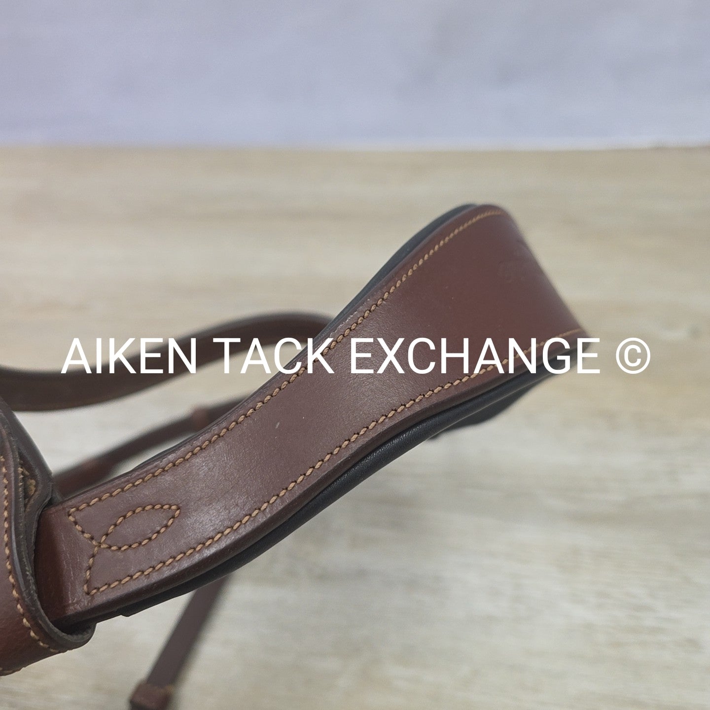 Lumiere Dressage Bridle, Missing Flash Strap, No Reins, Brown, Size Full