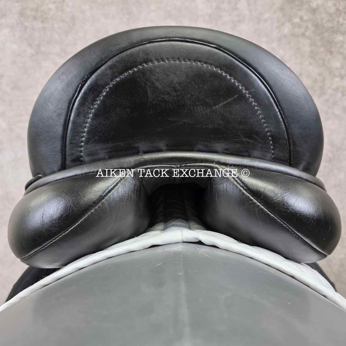 **SOLD** 2012 Custom Saddlery Icon Flight Monoflap Dressage Saddle, 17.5" Seat, Adjustable Tree, Wool Flocked Panels