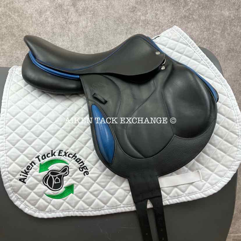 2017 Devoucoux Chiberta S Monoflap Jump Saddle, 16.5" Seat, 0A Flap, Medium Wide Tree, D3D Panels, Full Buffalo Leather