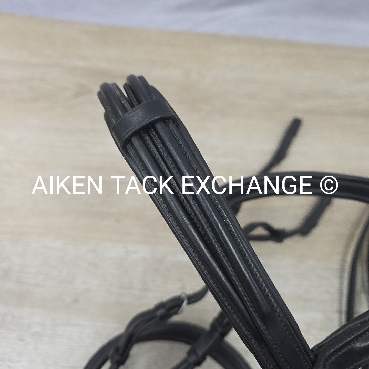 Panna Cavallo Double Weymouth Bridle with Both Reins, Black, Size Full