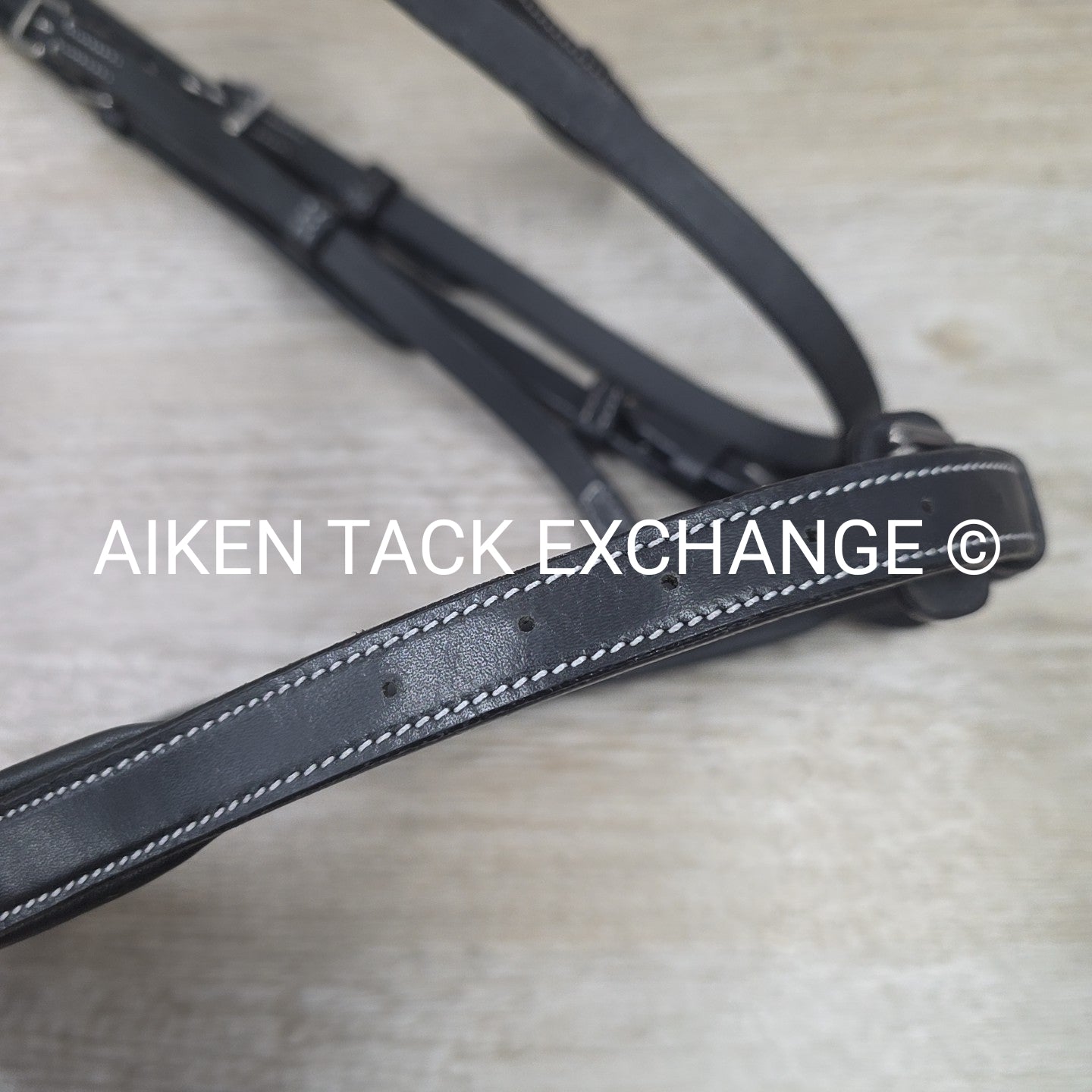 HDR Pro Mono Crown Plain Raised Padded Bridle with Laced Reins, Black, Oversize