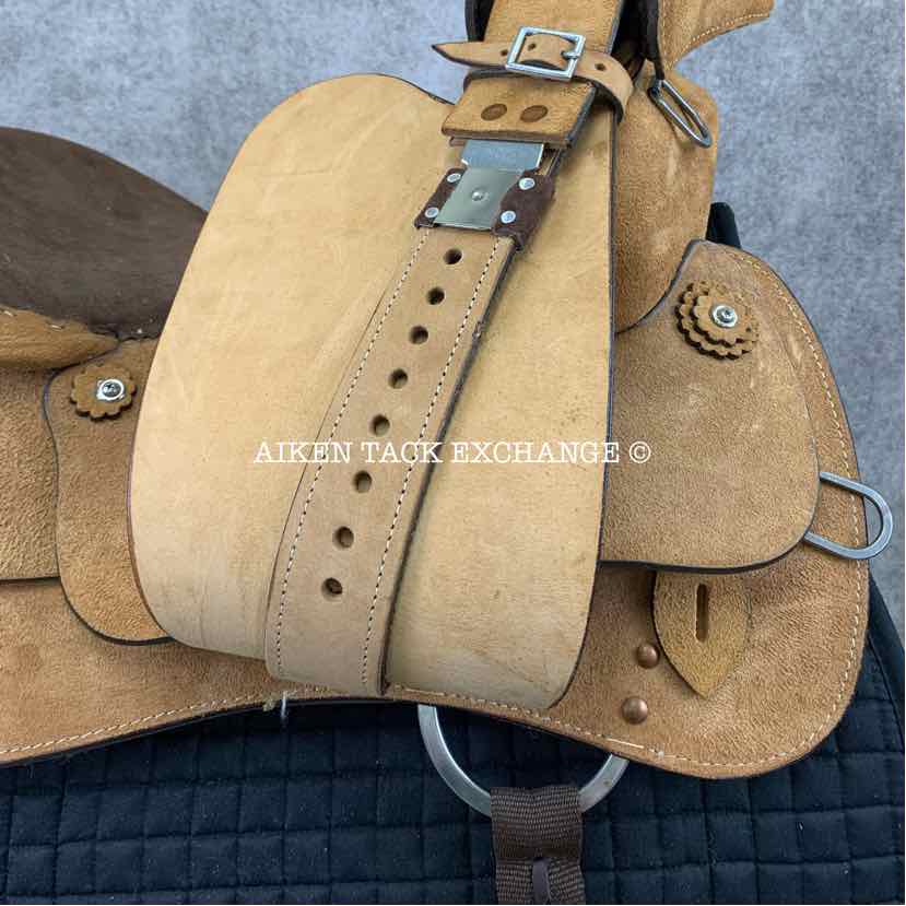 Roughout Training Western Saddle, 16" Seat, Regular Tree - Semi QH Bars