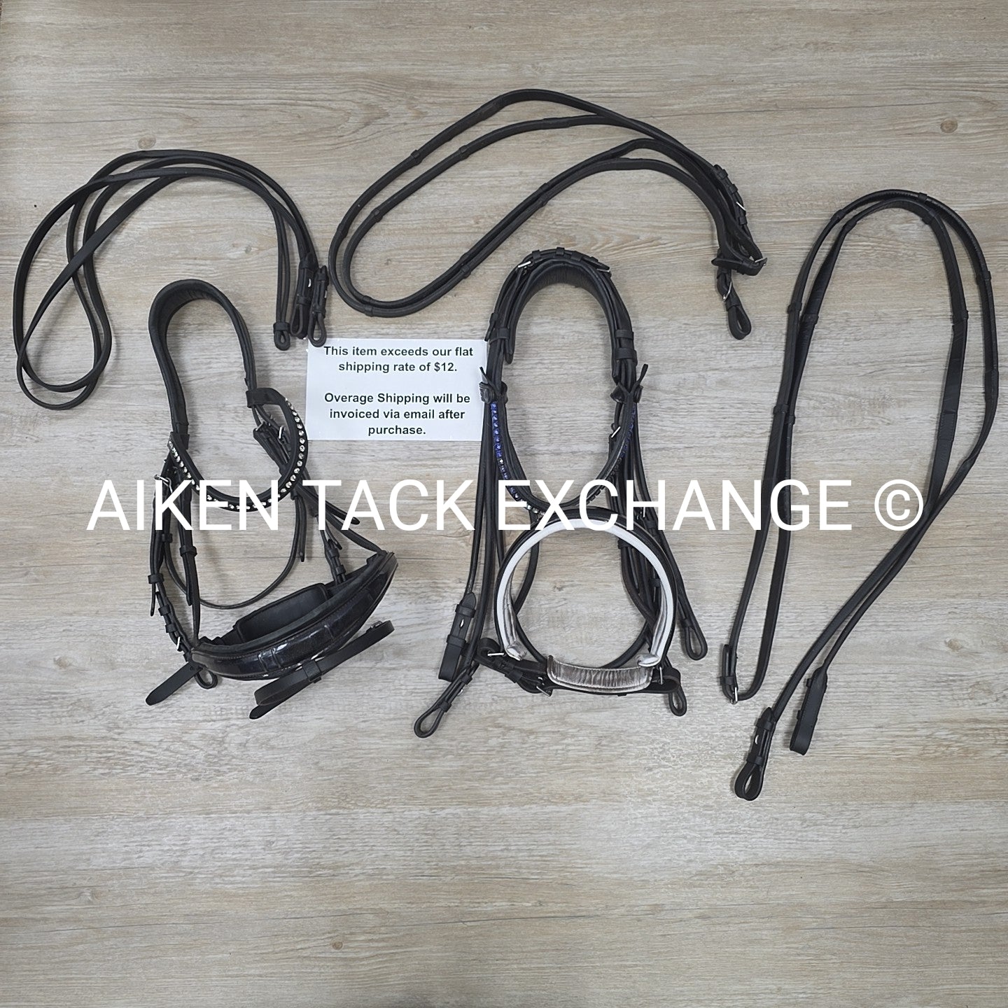 BARGAIN BUNDLE: Hatler Ego Snaffle Bridle Full & Weymouth Double Bridle with Re