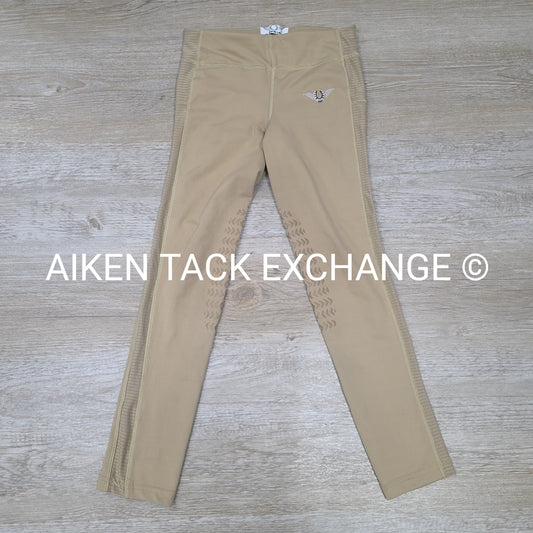 TuffRider Silicone Grip Knee Patch Tights, Size 8