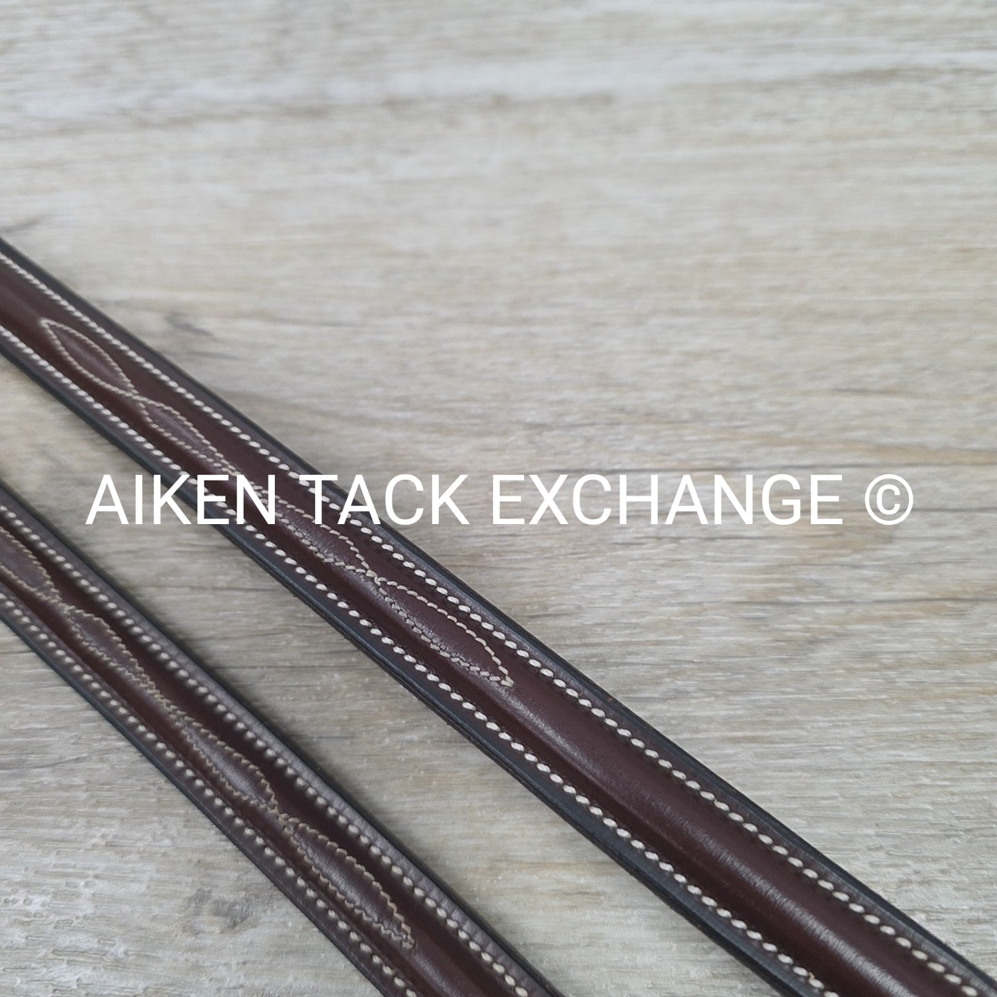 KL Select Square Raised Fancy Stitched Laced Reins, Brown, Size Full