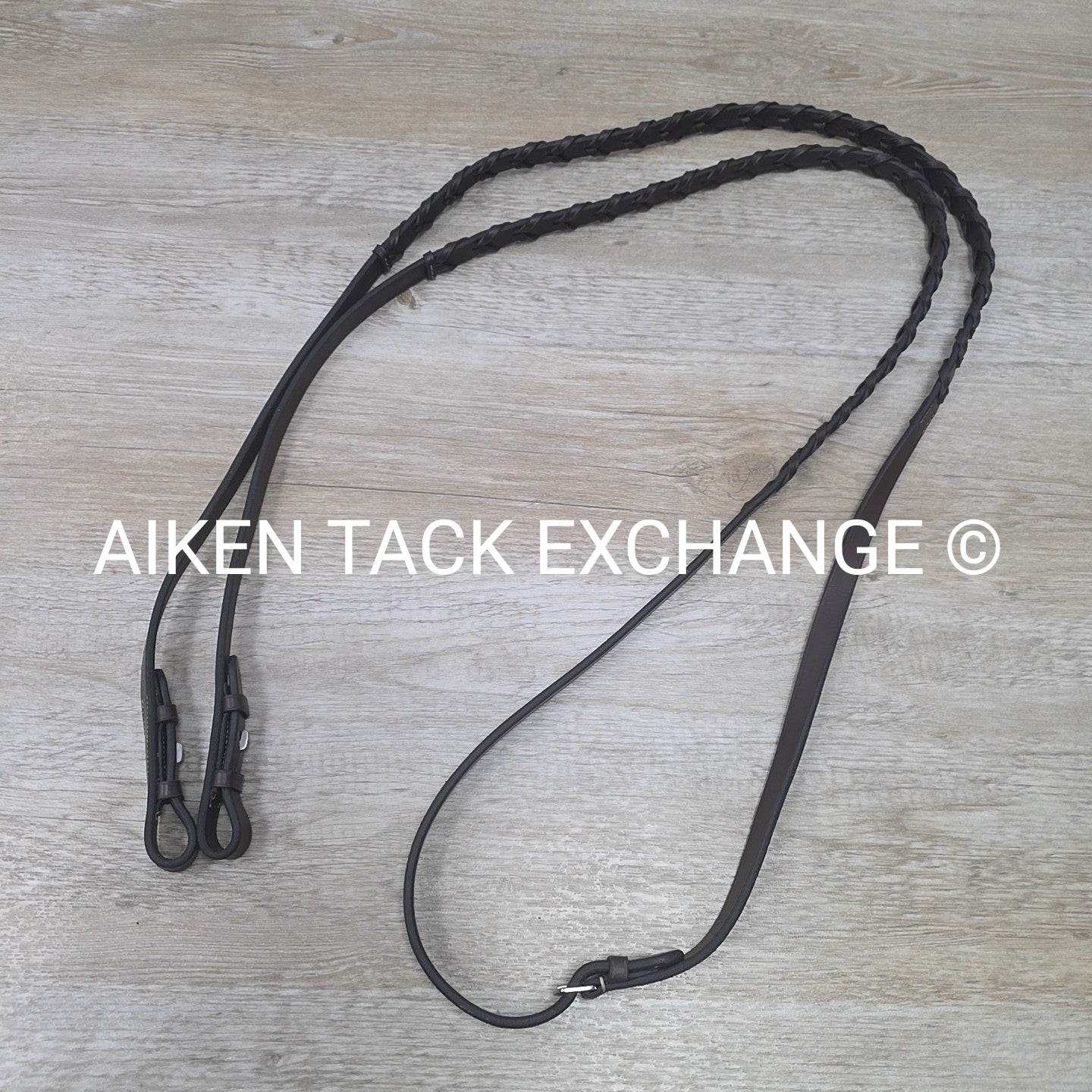 Fancy Stitched Bridle with Matching Reins, Brown, Oversize
