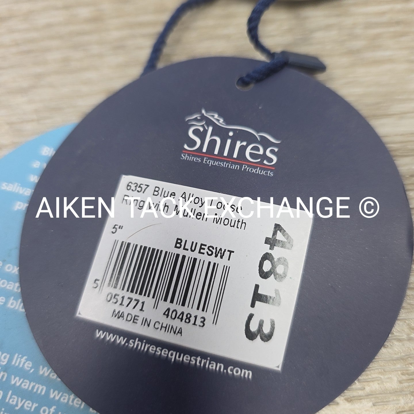 Shires Blue Alloy Loose Ring Mullen Mouth Bit 5"