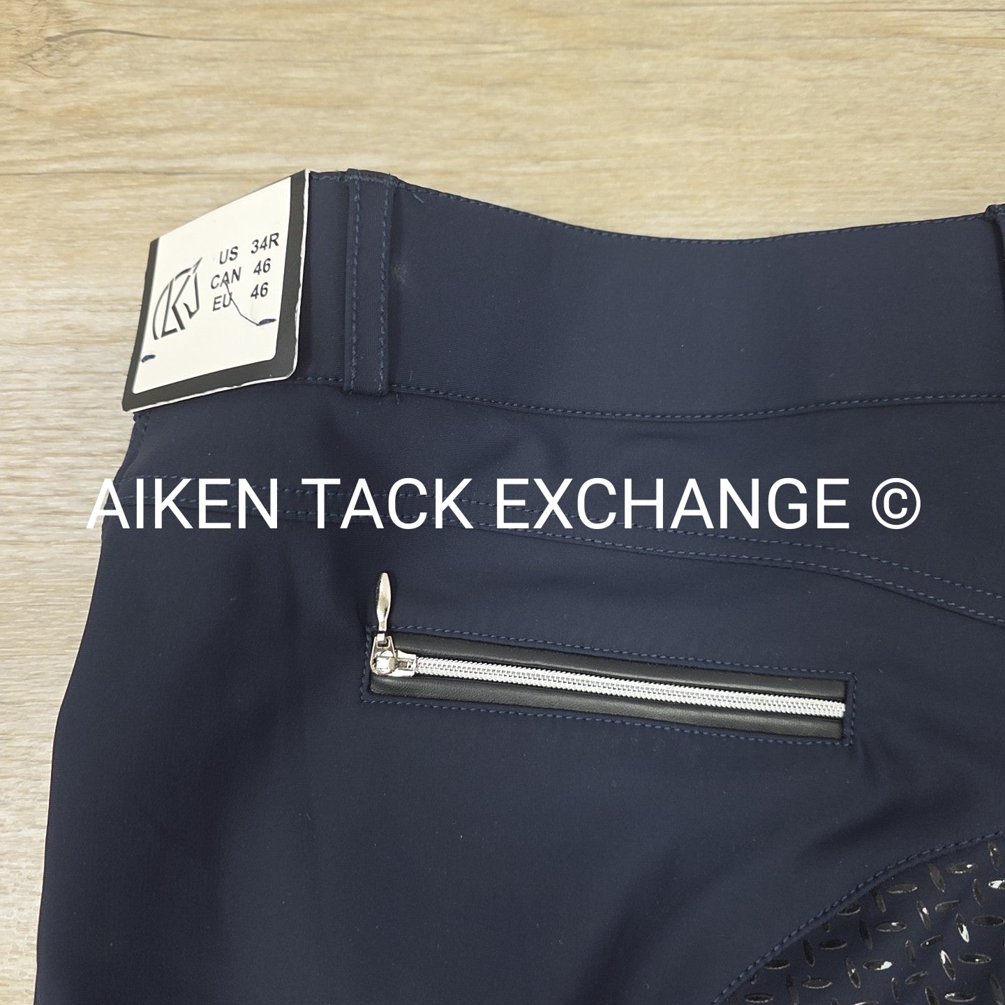 KL Select Gabrielle Silicone Grip Full Seat Breeches, Size 34 R