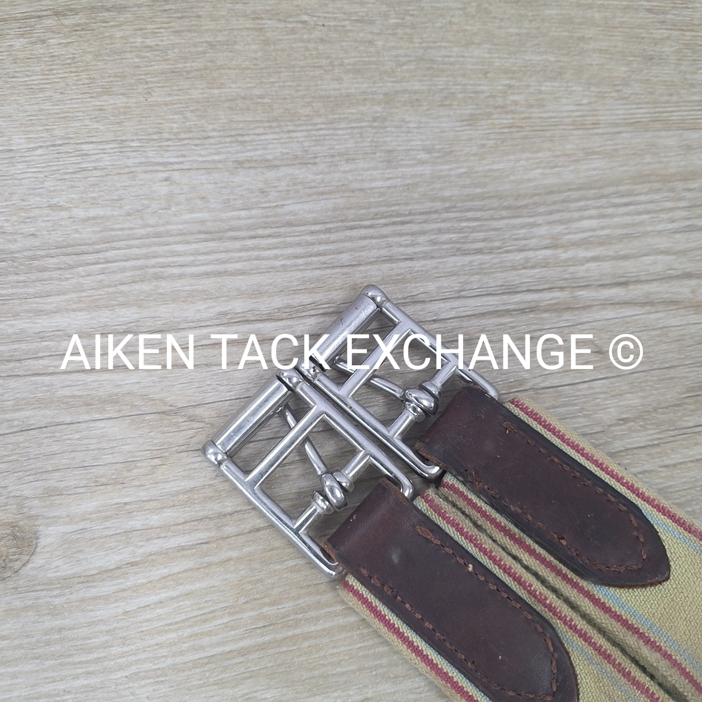 HFP Leather Girth with Single End Elastic, Brown, 54"