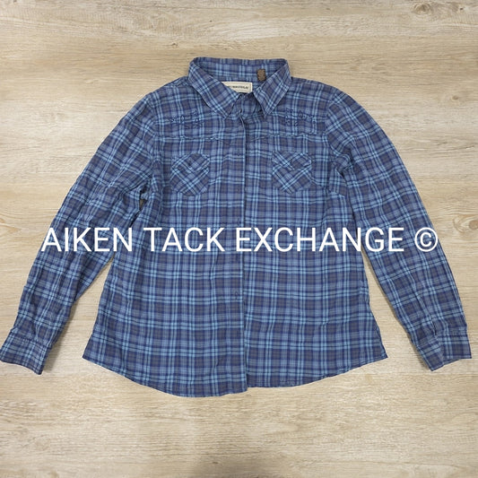 Bit & Bridle Button Up Lightweight Flannel, Women's XLarge