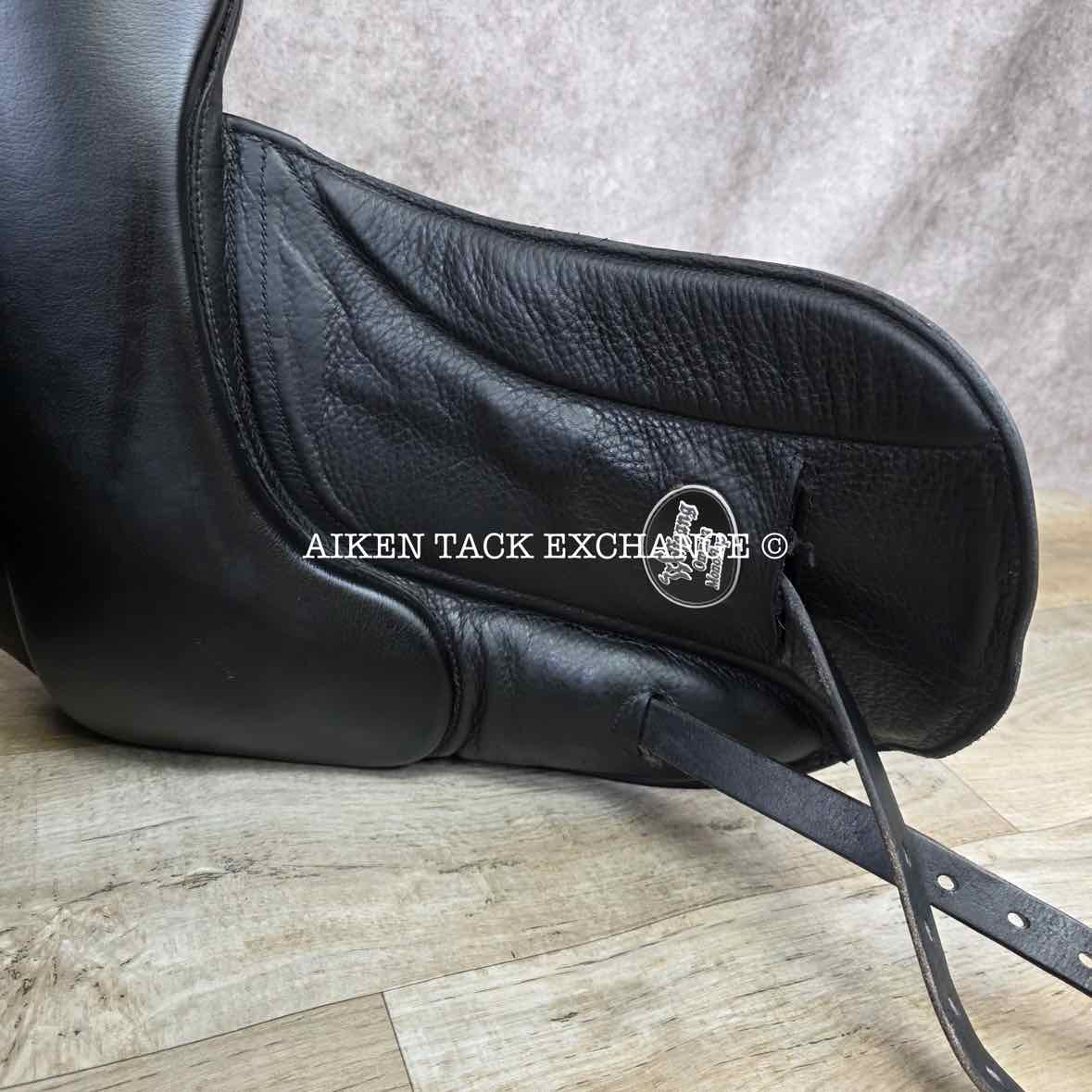 2021 Custom Saddlery Wolfgang Omni 2 Monoflap Dressage Saddle, 17.5" Seat, Adjustable Tree, Wool Flocked Hybrid Panels