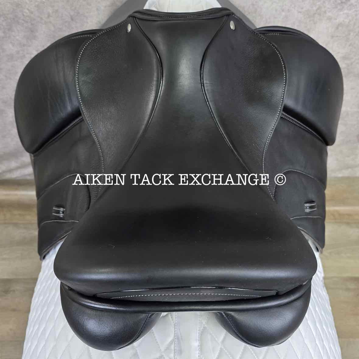 2018 Custom Saddlery Revolution Monoflap Dressage Saddle, 17" Seat, Adjustable Tree, Wool Flocked Panels