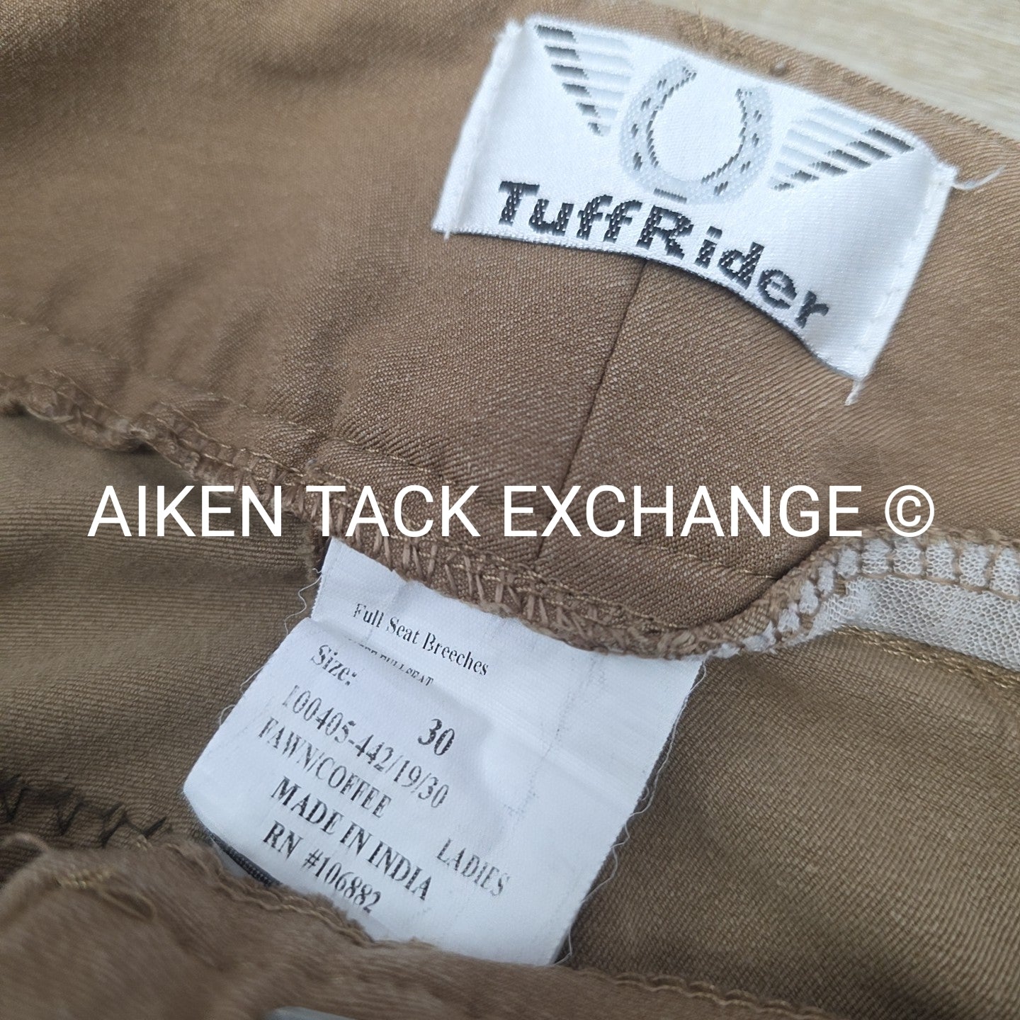 TuffRider Piaffe Full Seat Breeches, Size 30