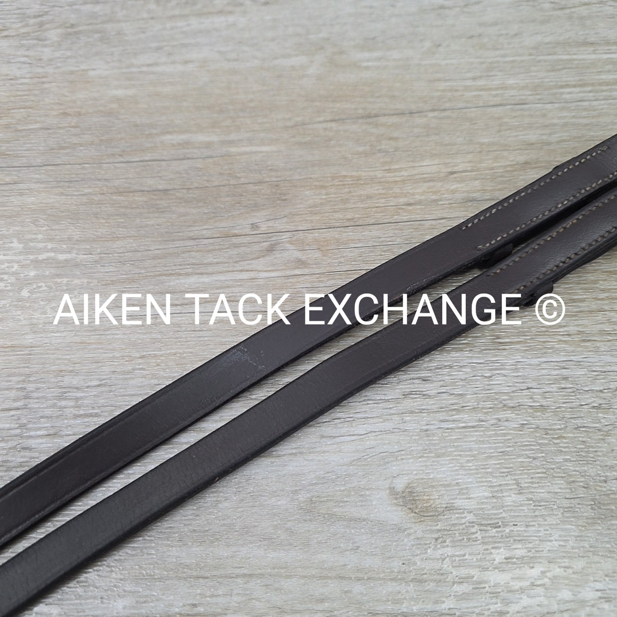 Flat Laced Reins, Brown, 56"