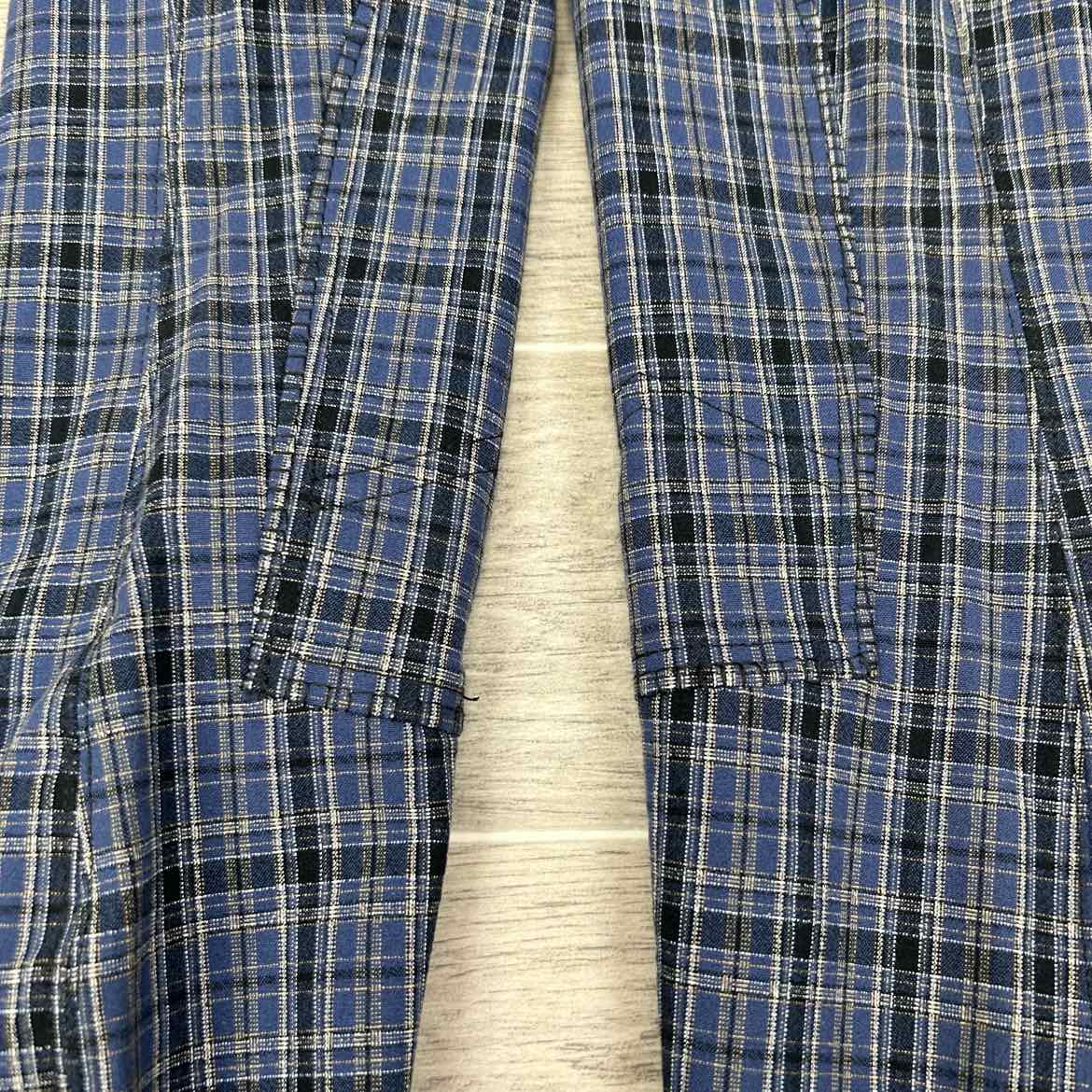 Eqituff Women's Knee Patch Breeches, Blue Plaid, Size 22 L, Brand New