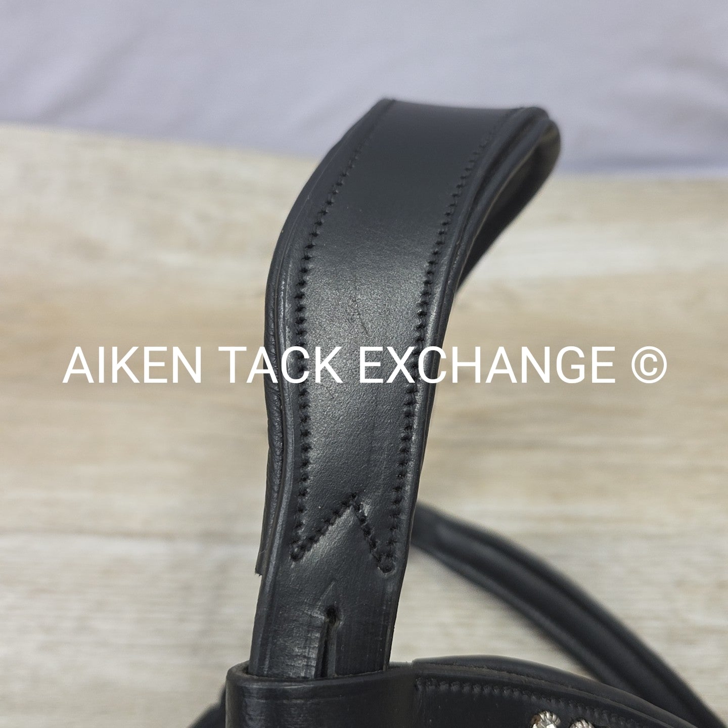 HDR Diamonte Dressage Bridle, Missing Throat Latch & Cheek Pieces, No Reins, Siz