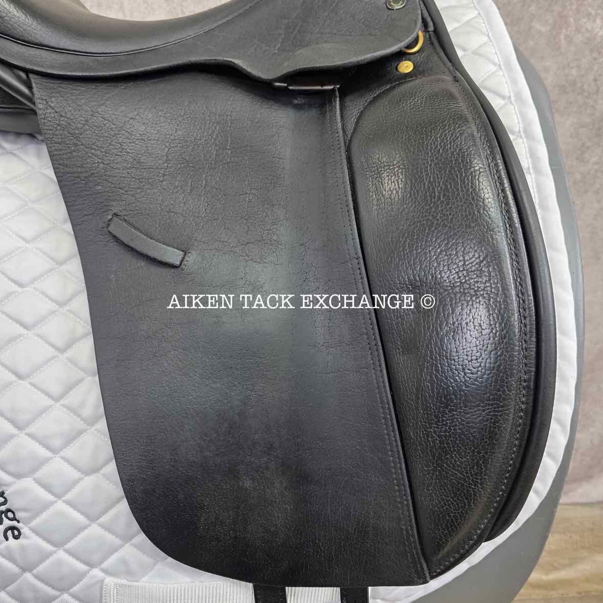 Martin Wilkinson Dressage Saddle, 17.5" Seat, Wide Tree, Wool Flocked Panels