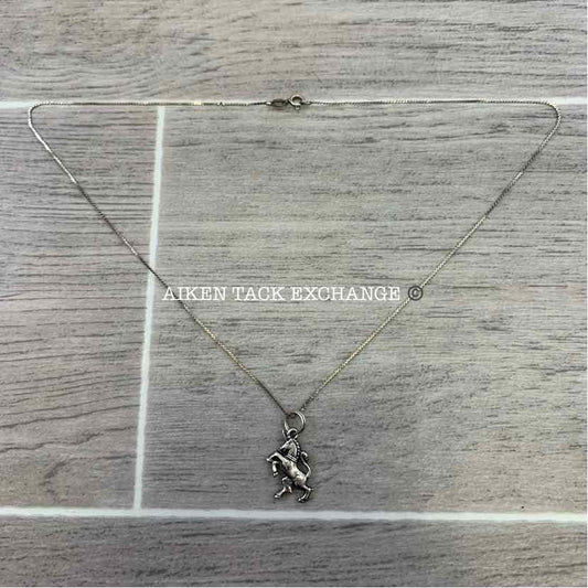 Silver Unicorn Pendant Necklace w/ Chain