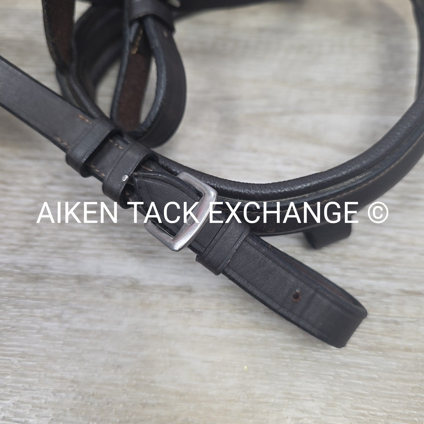 English Bridle with Clincher Noseband, No Flash Strap, No Reins, Brown, Size Cob