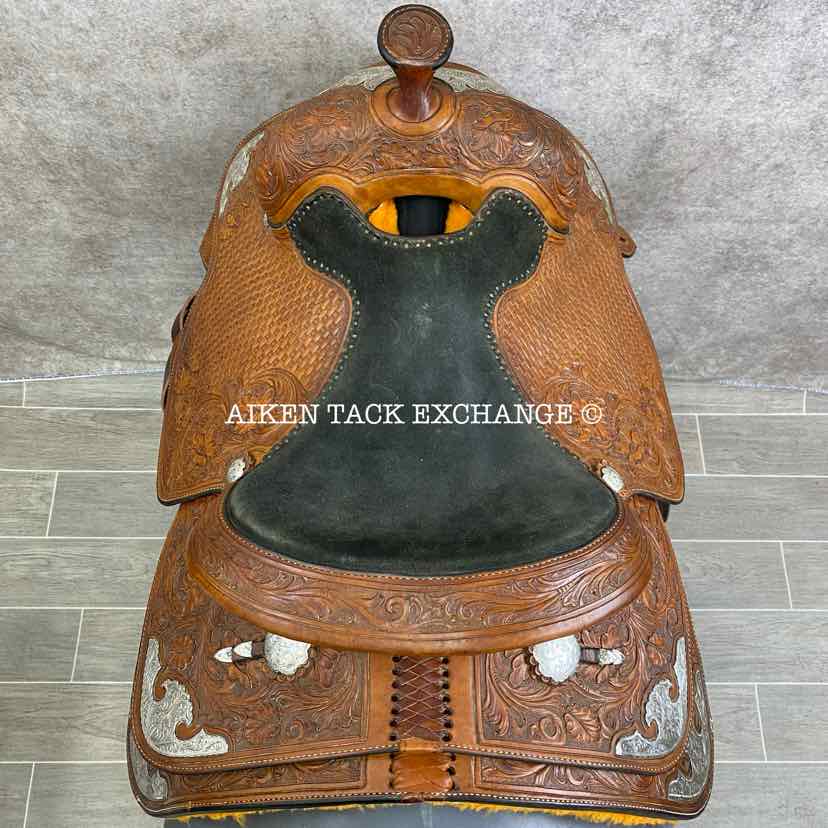 Allen Ranch Saddle Shop Western Saddle, 15" Seat, Regular Tree - Semi QH Bars