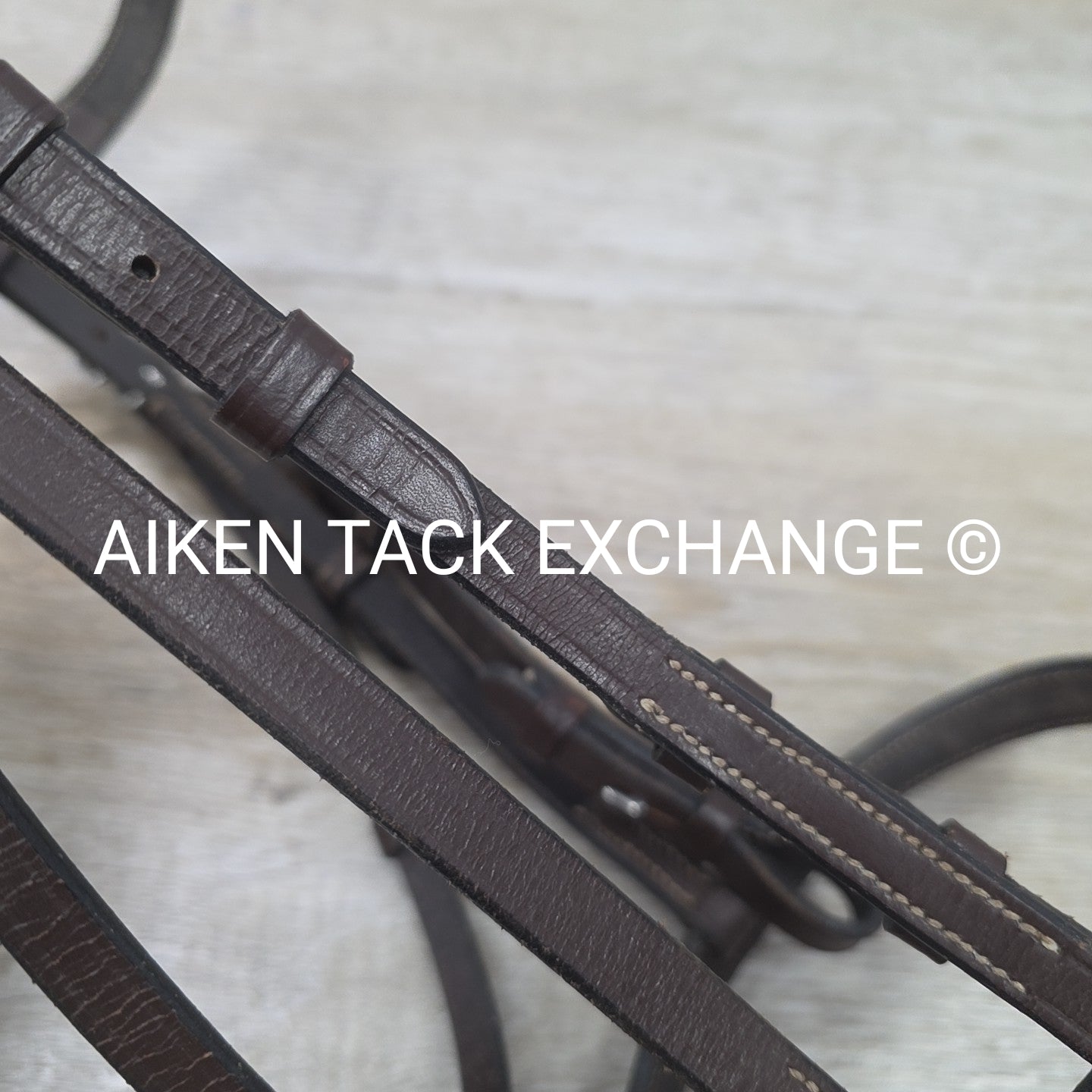 Fancy Stitched Bridle with Matching Laced Reins, Brown, Size Pony