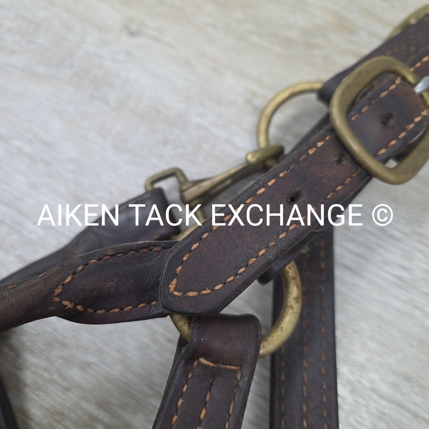 BARGAIN BUNDLE: 2 Leather Halters, Brown, Size Full