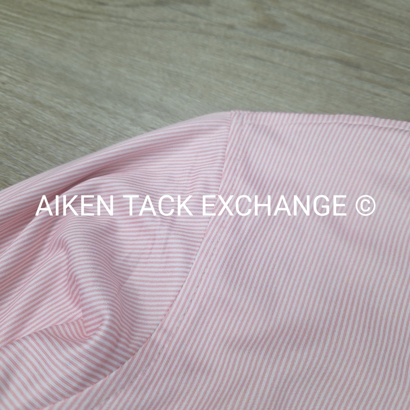 Espoir Stripes in Rose Pleated Long Sleeve Show Shirt, Women's Large
