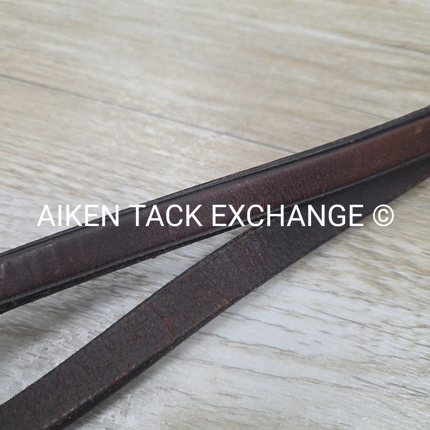 Flat Leather Reins, Brown, 54"