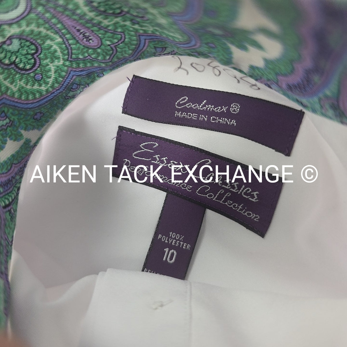 Essex Classics Coolmax Long Sleeve Show Shirt, Size 10