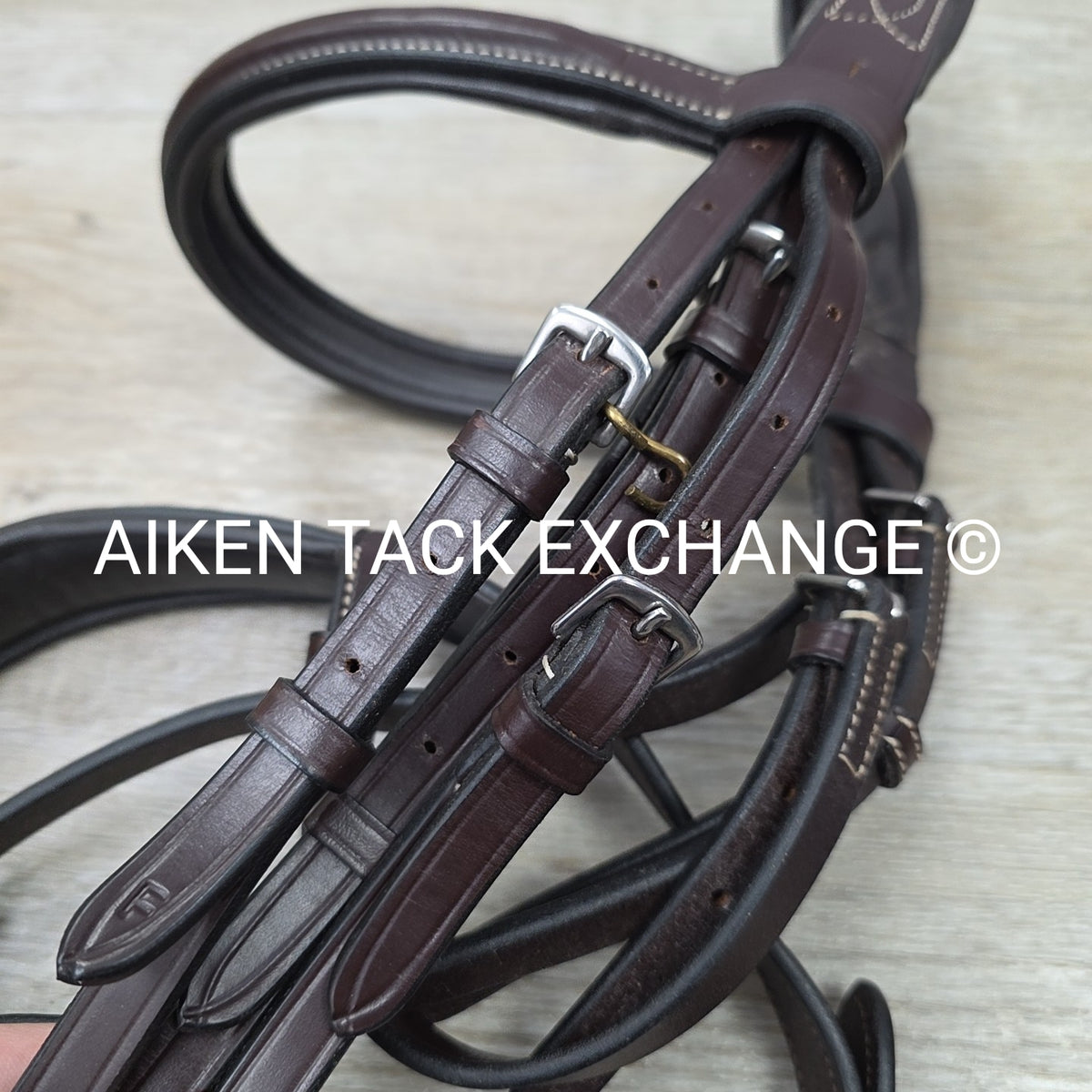 KL Select Black Oak Tupelo Bridle with Matching Laced Reins, Brown, Size Full
