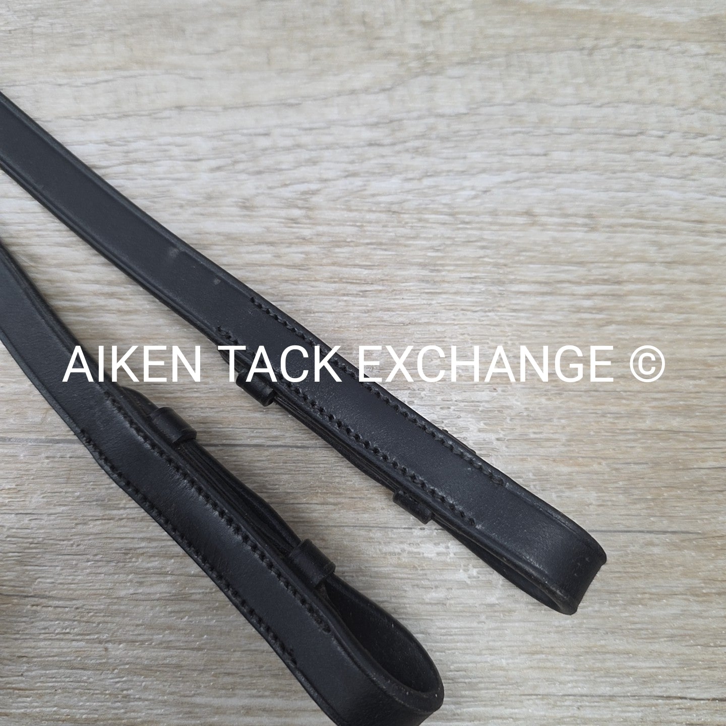Rubber Lined Reins, Black, Full