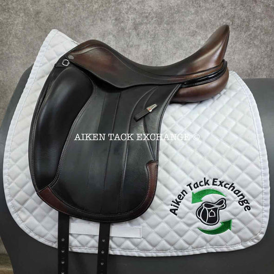 2020 Equipe Viktoria E-Carbon Monoflap Dressage Saddle, 17" Seat, Short Flap, MW/W Tree, Foam Panels