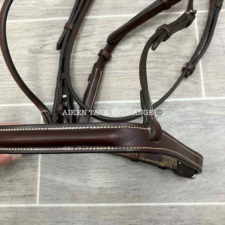 Crosby Plain Raised Bridle with Matching Laced Reins, Sized Cob