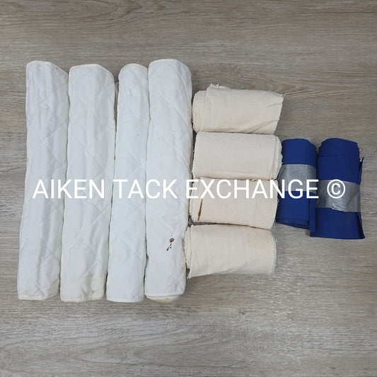 BARGAIN BUNDLE: 4 Flannel Standing Bandages, 2 Standing Bandages, 4 Quilted Wrap