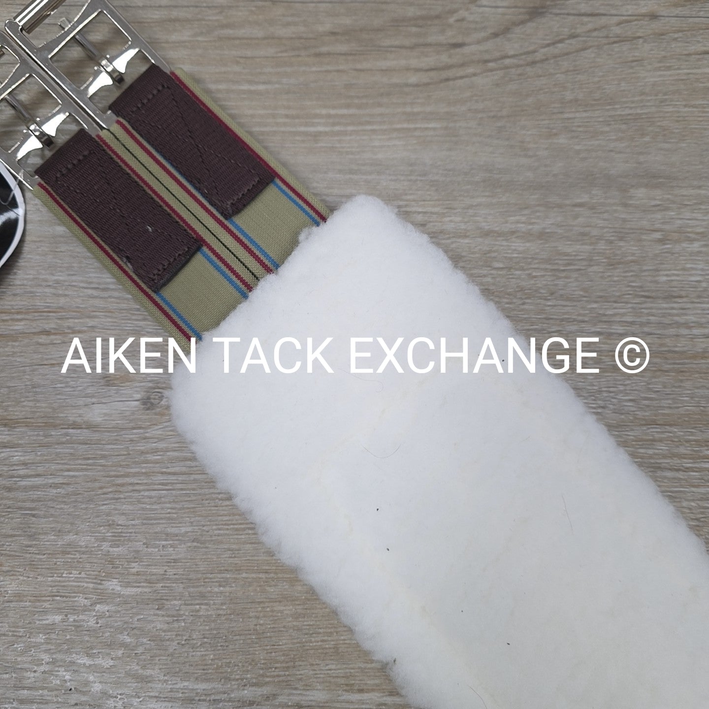 HFP Fleece Girth with Double End Elastic, Brown, 58"