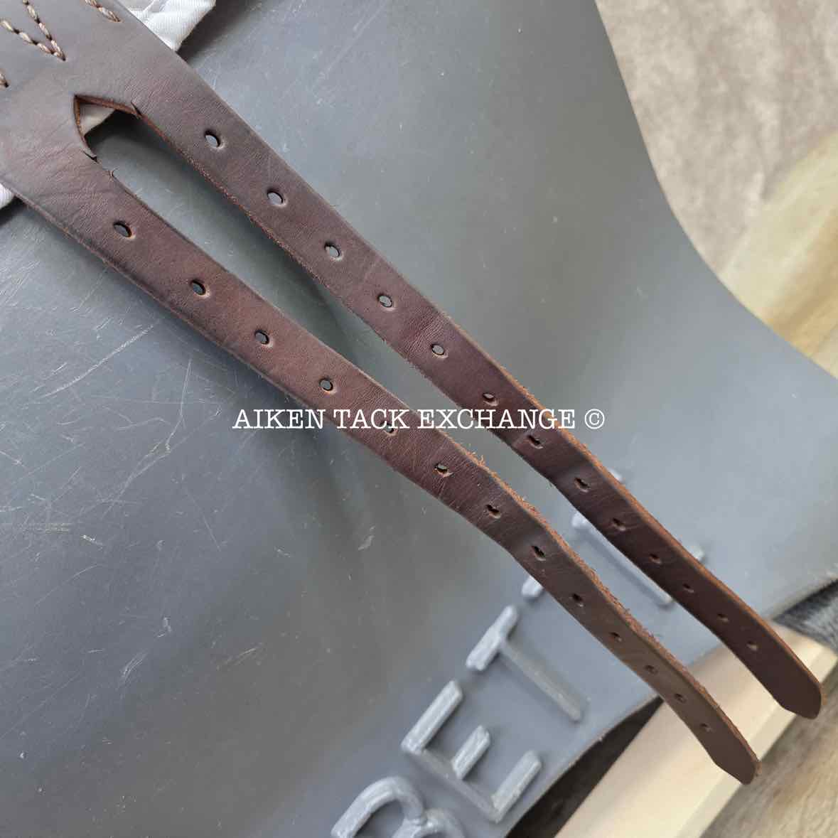 2007 Butet Monoflap Jump Saddle, 17" Seat, 3 Flap, Medium Tree, Foam Panels, Full Calfskin Leather