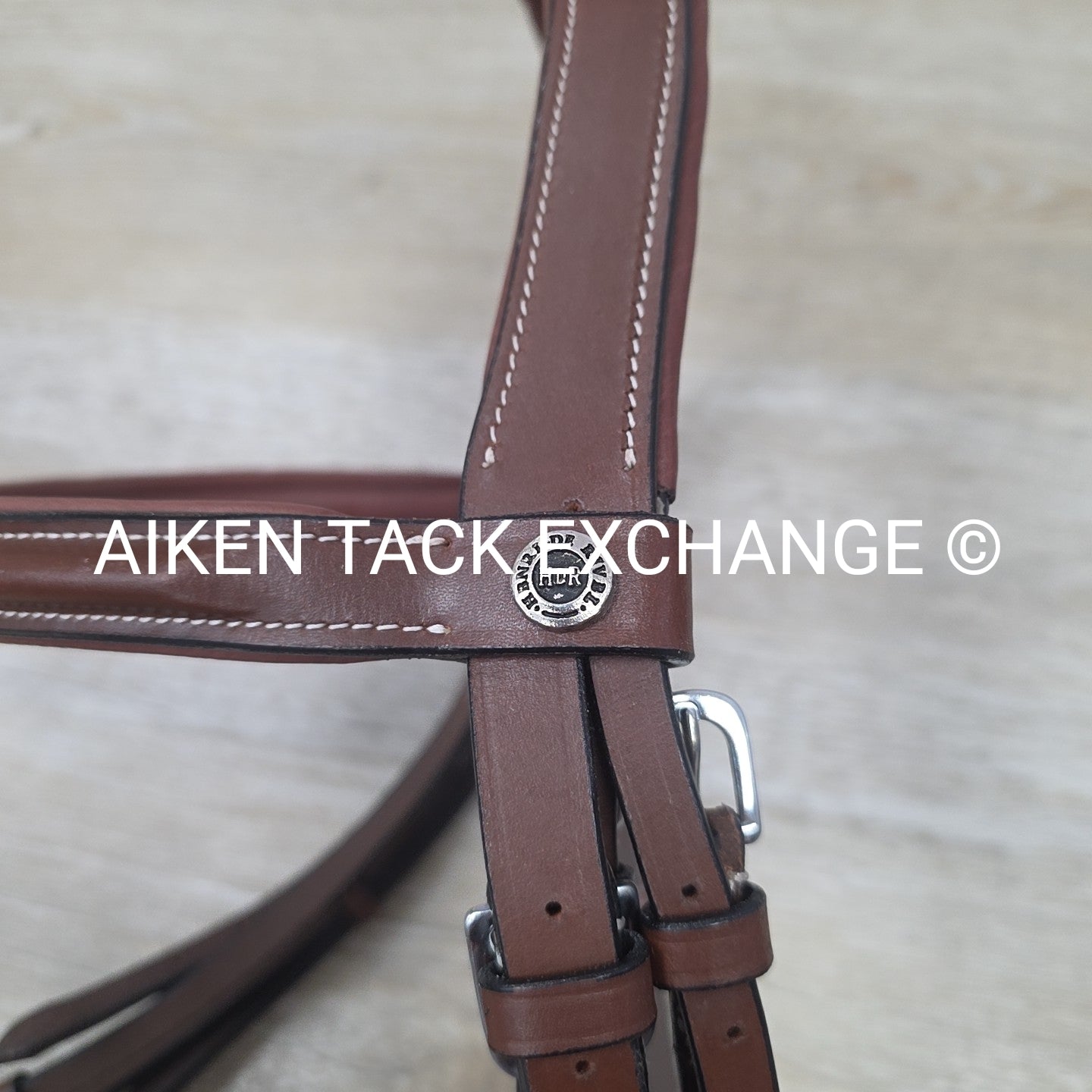 HDR Pro Mono Crown Padded Wide Noseband Bridle with Reins, Brown, Oversize