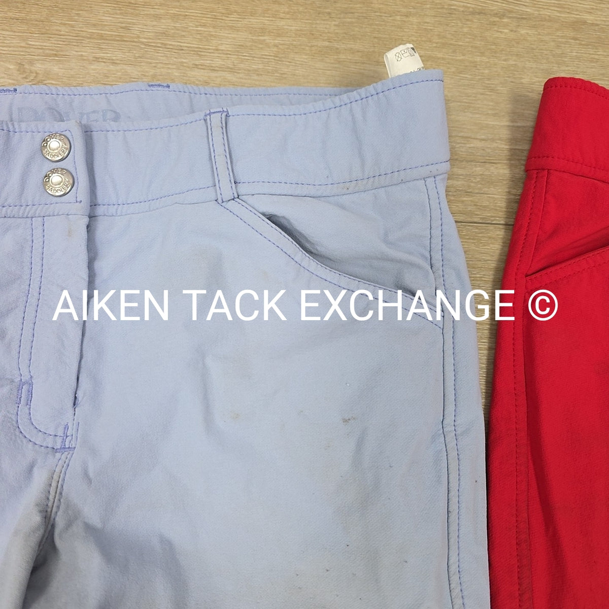 BARGAIN BUNDLE: 2 Dover Saddlery Silicone Grip Knee Patch Breeches, 28