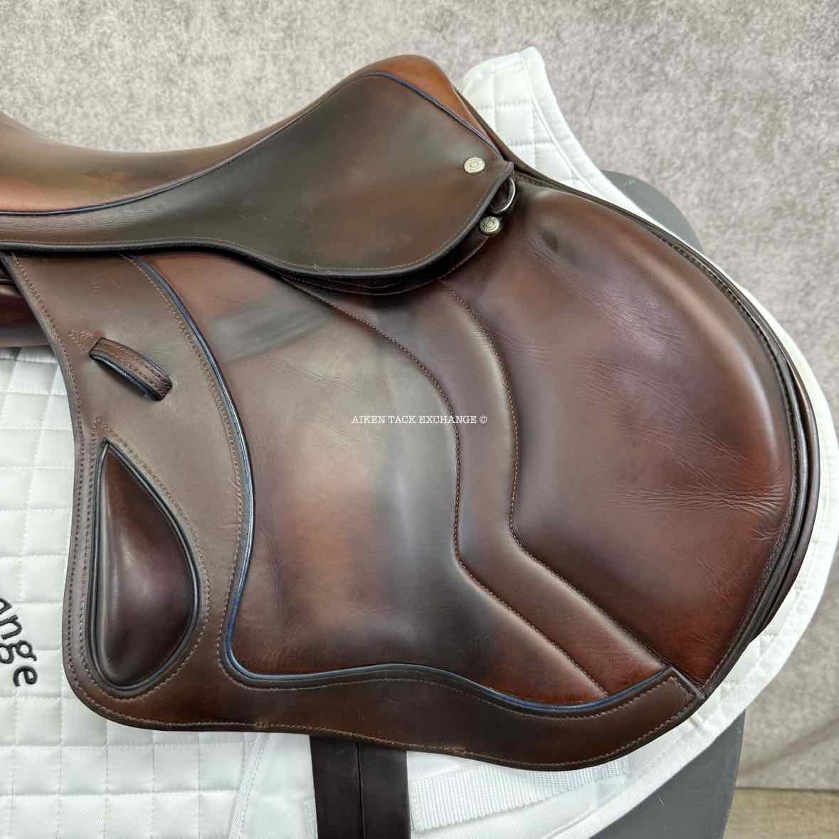 2020 Stackhouse Monoflap Jump Saddle, 17.5" Seat, Medium Tree