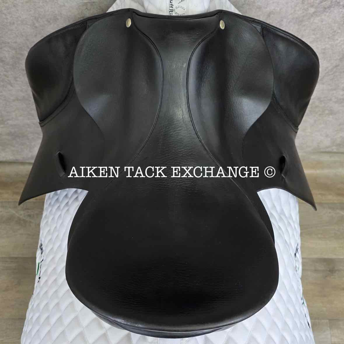 Roosli Pilatus Dressage Saddle, 17" Seat, Extra Short Flap, Medium Narrow Tree, Wool Flocked Panels