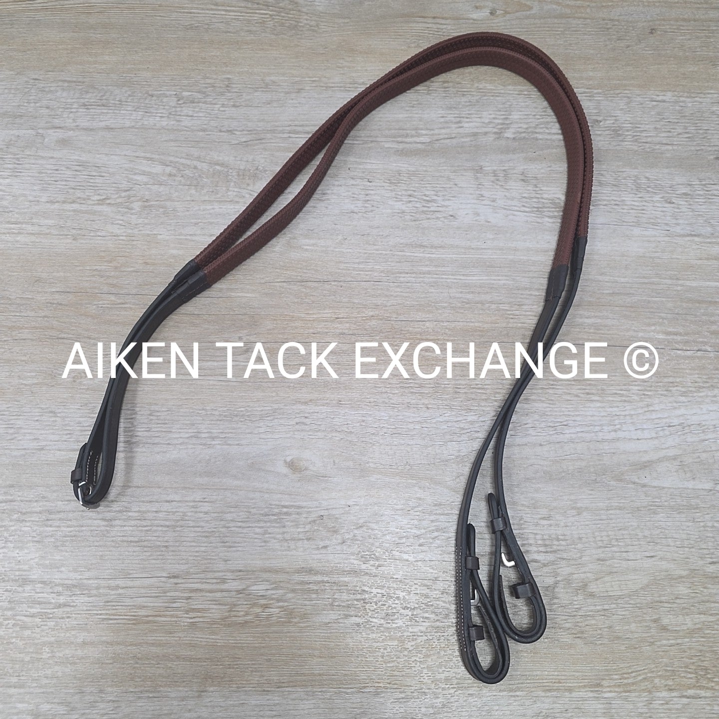 HDR Pro Mono Crown Flash Bridle with Rubber Reins, Havana, Size Cob