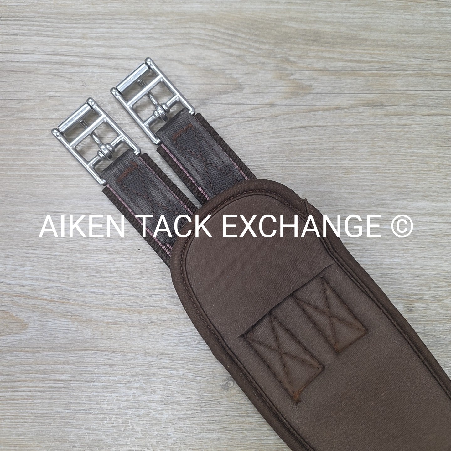 Shires Arma Memory Foam Double End Elastic Girth, Brown, 52"