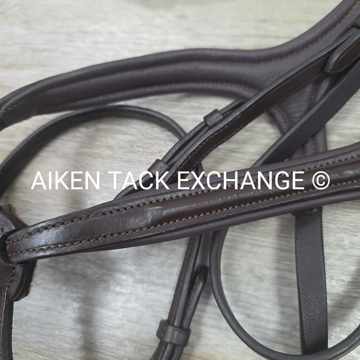 Ergonomic Figure 8 Bridle, No Reins, Brown, Size Full