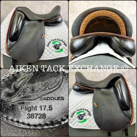 2024 Custom Saddlery Icon Flight Monoflap Dressage Saddle, 17.5" Seat, Adjustable Tree, Wool Flocked Panels