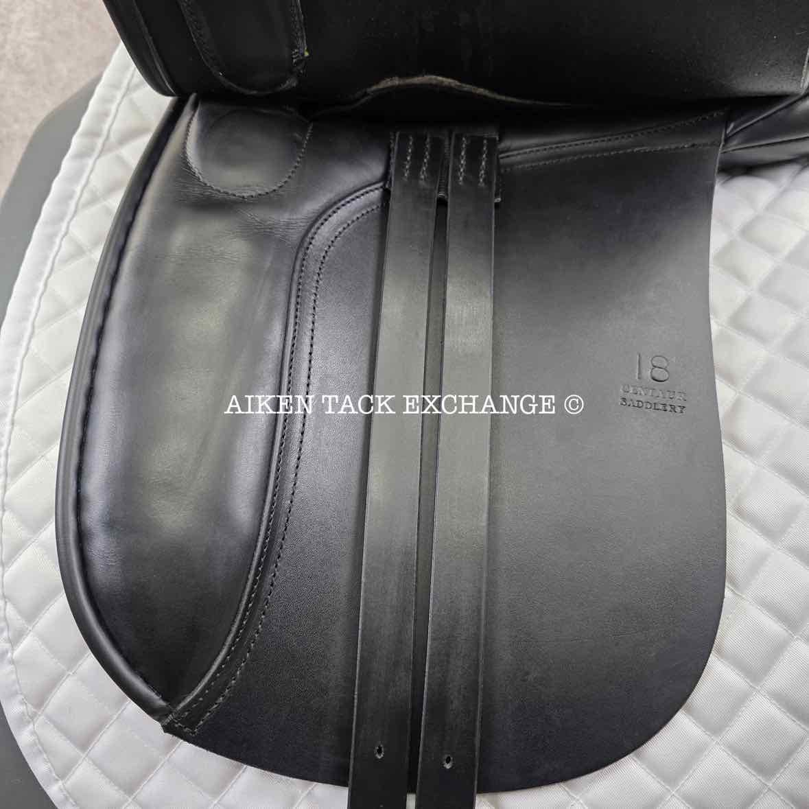 Centaur by Michael Stokes Para Dressage Saddle, 18" Seat, Medium Tree, Wool Flocked Panels