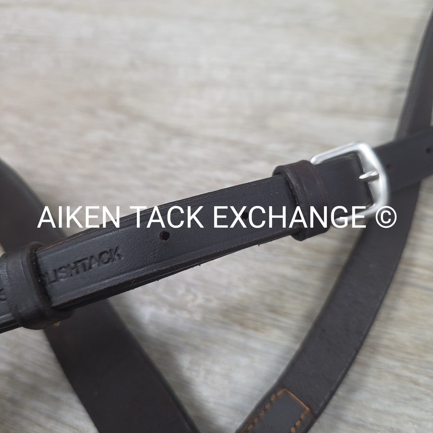 Bobby's English Tack Flat Hunt Noseband, Brown, Size Full