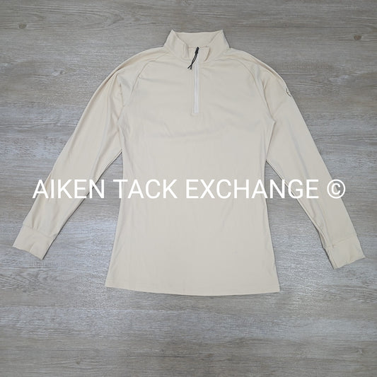 Halter Ego Jaqueline 1/4 Zip Long Sleeve Schooling Top, Women's Large