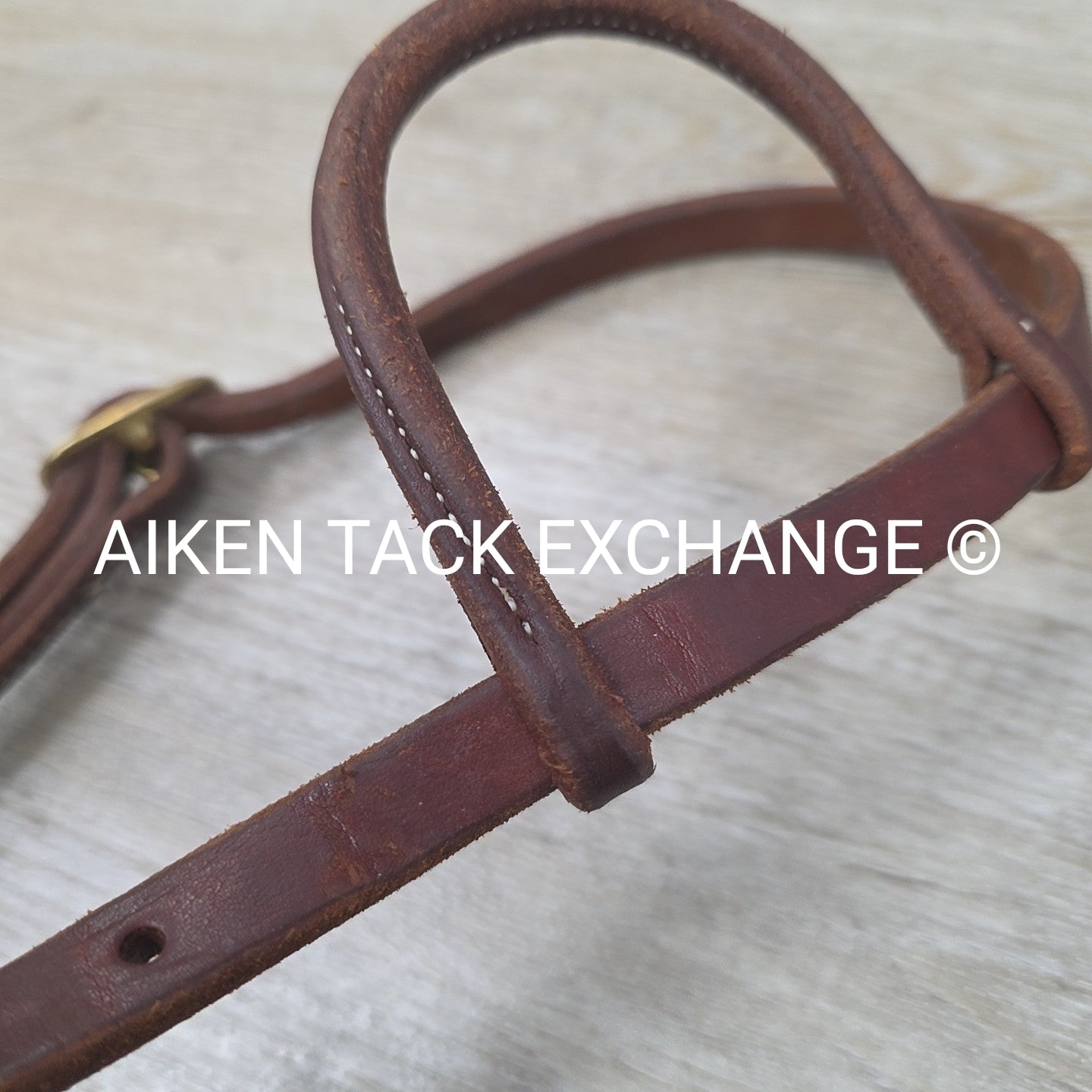 One Ear Headstall with Matching Split Reins & 4.5" Single Joint Loose Ring Bit