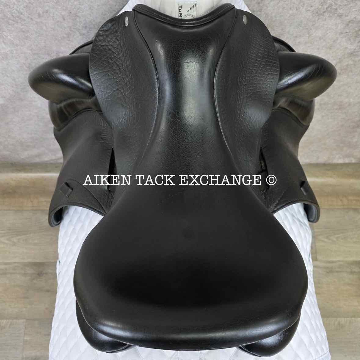 2015 Custom Saddlery Wolfgang Omni Monoflap Dressage Saddle, 17.5" Seat, Adjustable Tree, Wool Flocked Panels