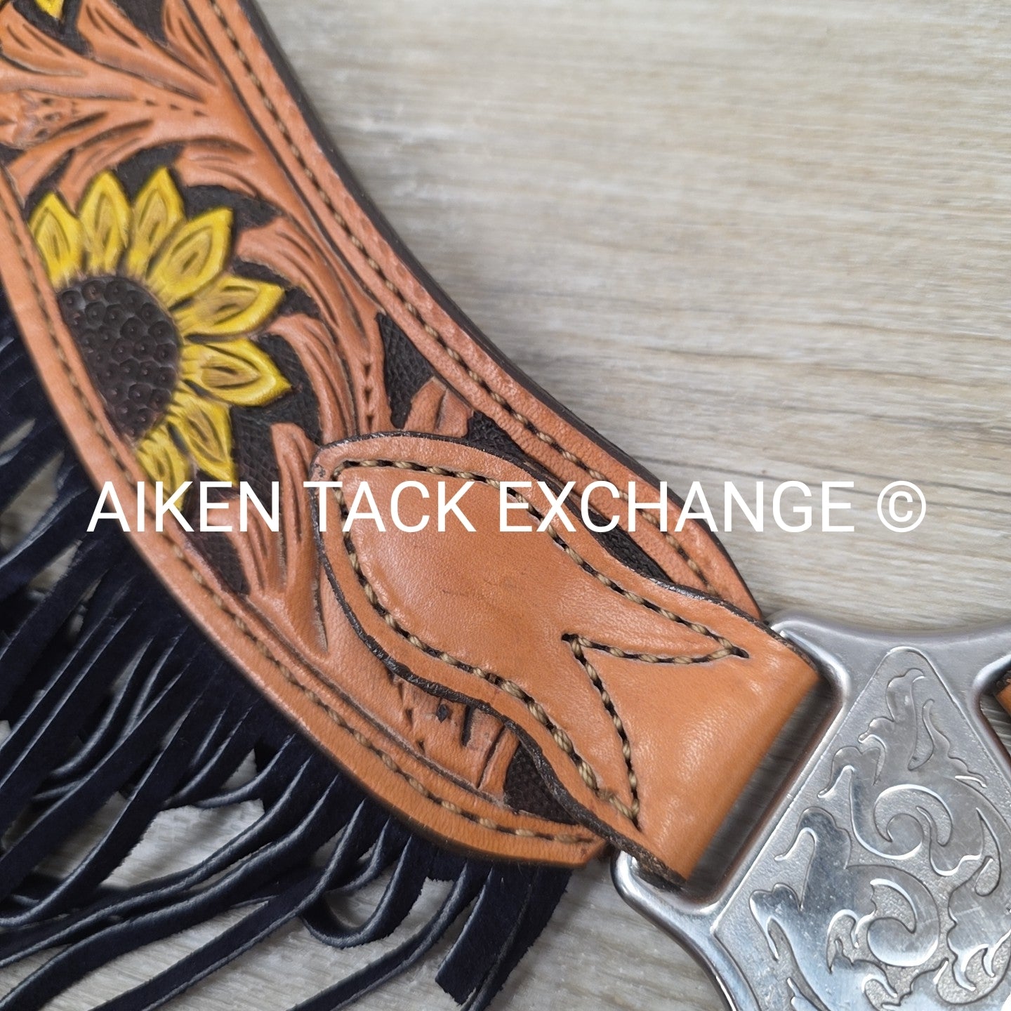 Sunflower Western Breastplate with Fringe